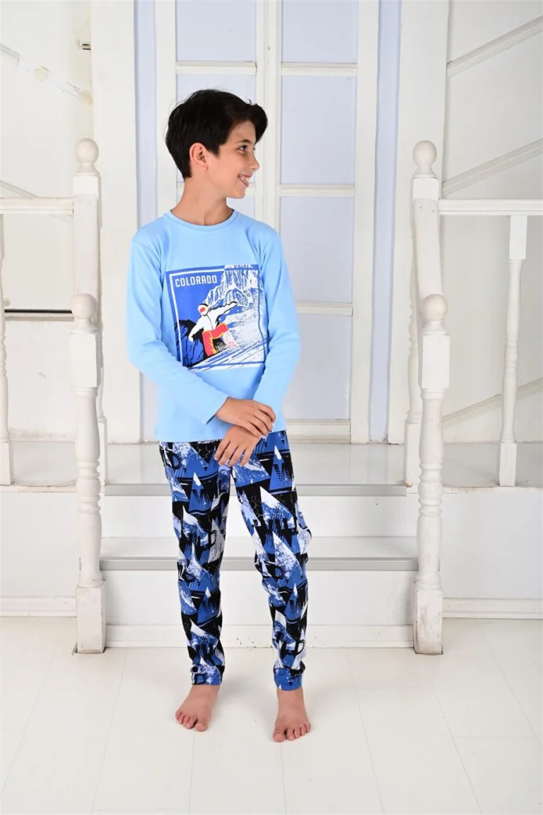 Erkek Çocuk Colarado Yazılı Uzun Kollu Pijama takımı - 2. görsel