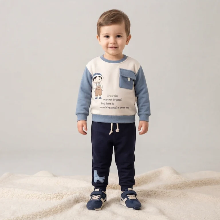Erkek Bebek Ceoli- Şapkalı Çocuk Baskılı 2 Li Takım