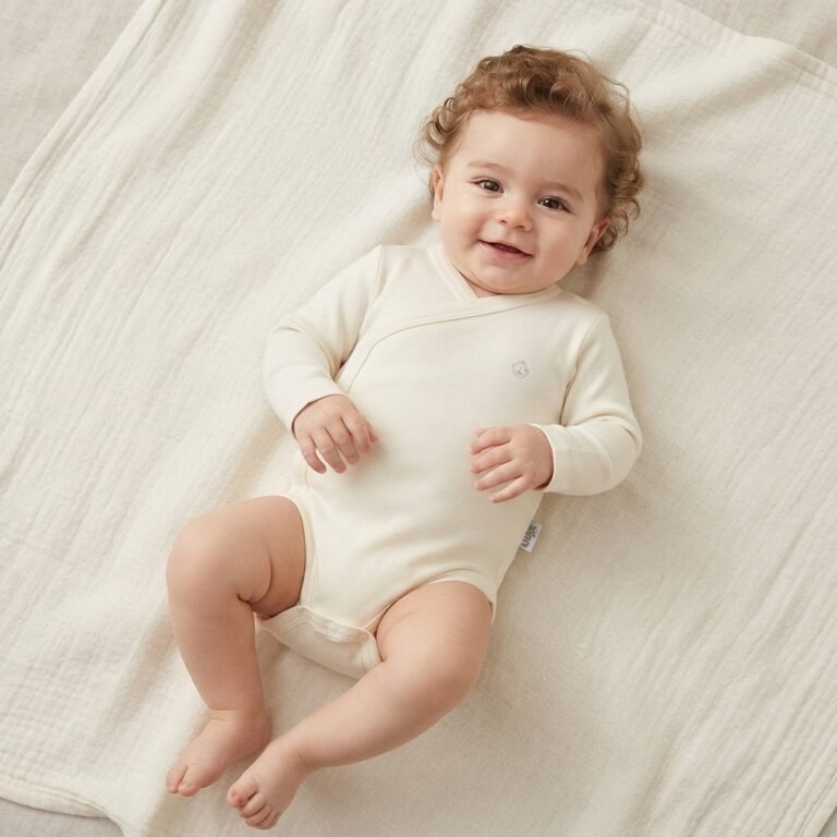 Erkek Bebek Uzun Kollu Yandan Çıtçıtlı Pamuklu Bady