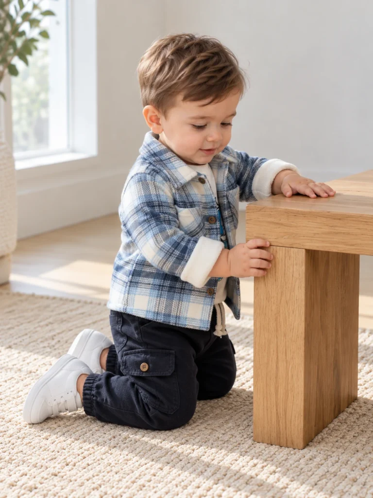 Erkek Bebek Oduncu Gömlekli -Stay Coll Baskılı Sweat- Kargo cepli pantolon takım - Alternatif ürün görünümü - Almira Bebek