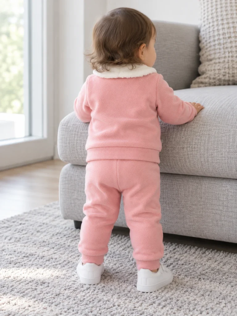 Kız Bebek Hello Kitty Yazılı yakası Peluş Şardonlu Takım - V3 doğal ürün görünümü - Almira Bebek