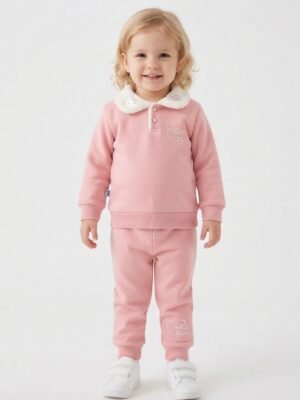 Kız Bebek Hello Kitty Yazılı yakası Peluş Şardonlu Takım - Almira Bebek