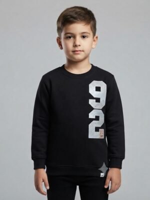 Erkek Çocuk 92 Baskılı Uzun Kollu Şardonlu 3 İp Sweatshirt - Almira Bebek