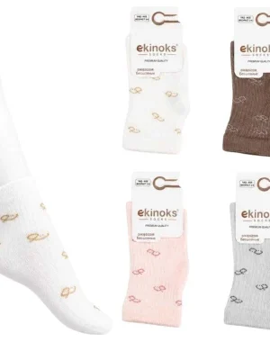 Kız Çocuk Kalp Baskılı Pamuklu Çorap - Almira Bebek