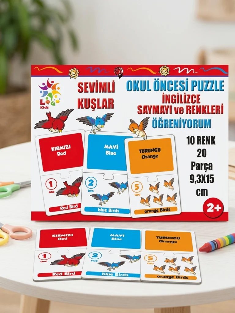 Renk Eşleşmeli Okul Öncesi Puzzle Oyunu