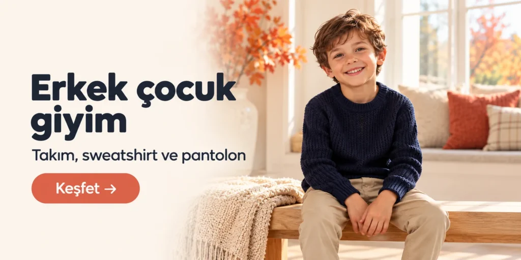 Erkek çocuk giyim. Takım, sweatshirt ve pantolon