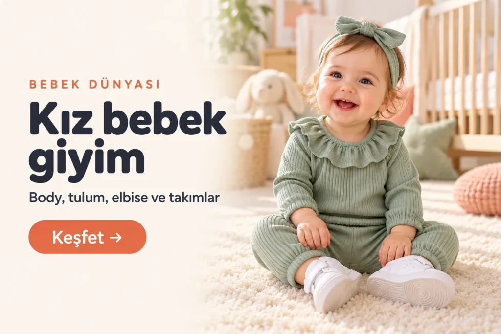 Kız bebek giyim. Body, tulum, elbise ve takımlar